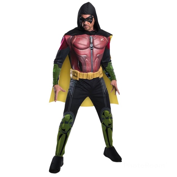 Rubie's Other - (2 for $10) Men's Batman Arkham City Deluxe Muscle Chest Robin, Multicolor
